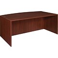 Lorell Essentials Bowfront Desk Shell, Mahogany