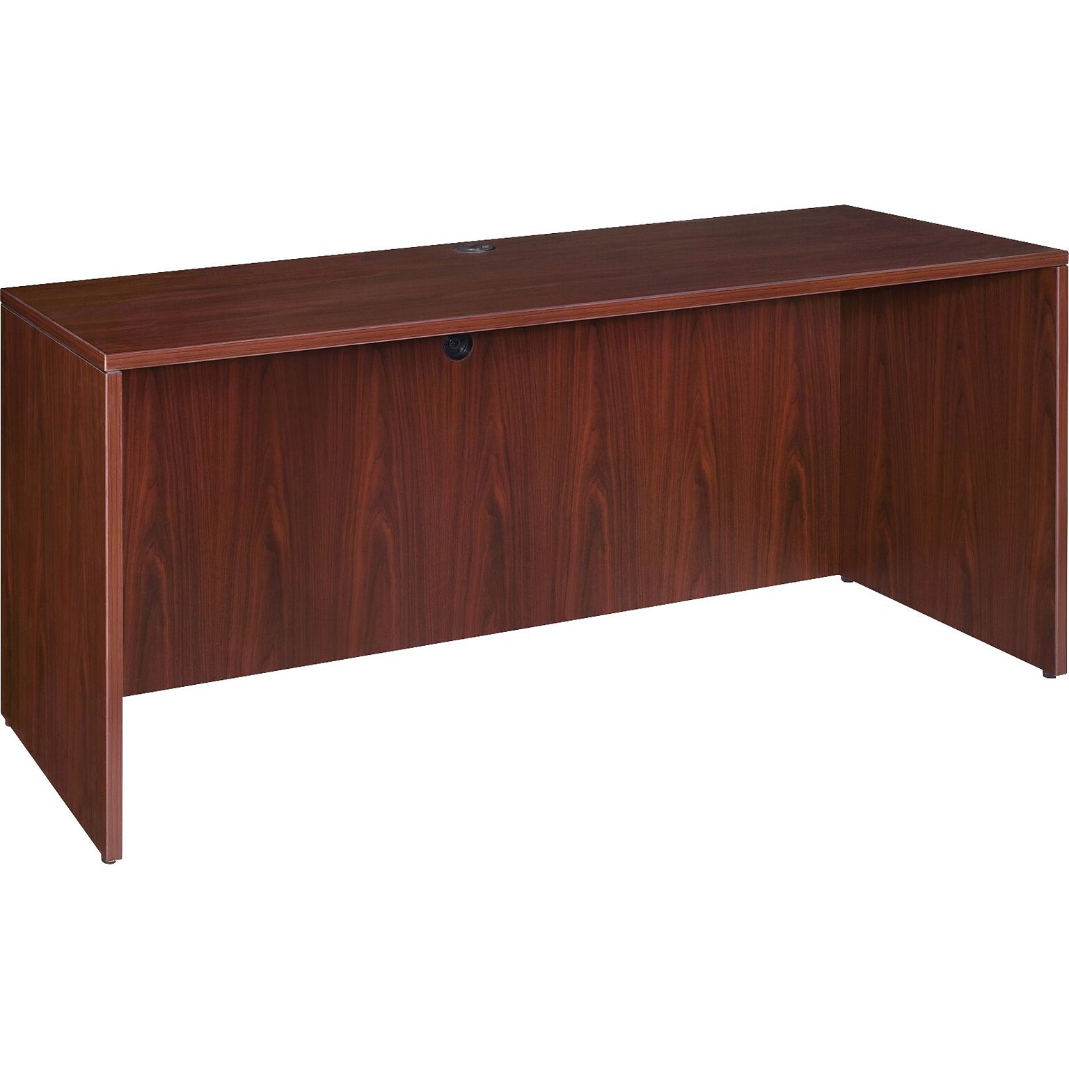Lorell Essentials Credenza Shell, Mahogany, 60 x 24 x 29.5