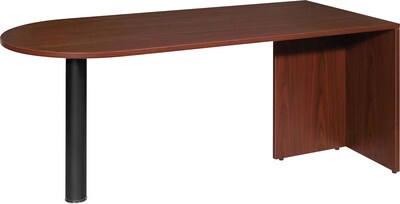 Lorell Essentials Series Peninsula Desk Box 1/2, Mahogany (LLR69380)