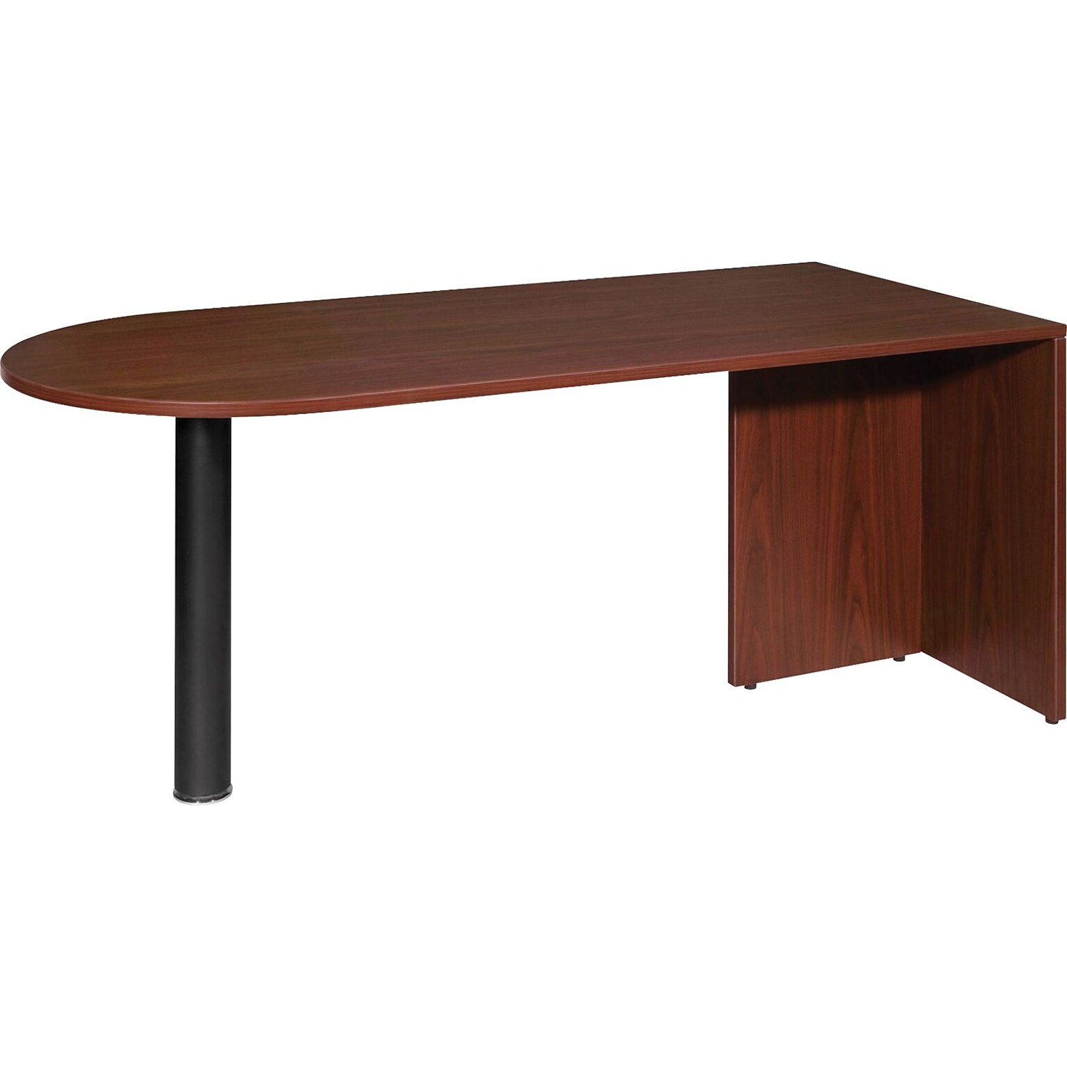 Lorell Essentials Series Peninsula Desk Box 1/2, Mahogany (LLR69380)