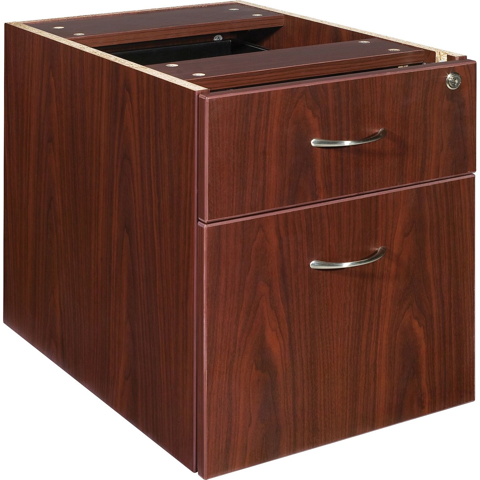 Lorell Essentials Series File Cabinet, 15.5W x 21.9D x 18.9H, Mahogany (LLR69398)