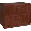 Lorell Essentials Lateral File, Mahogany