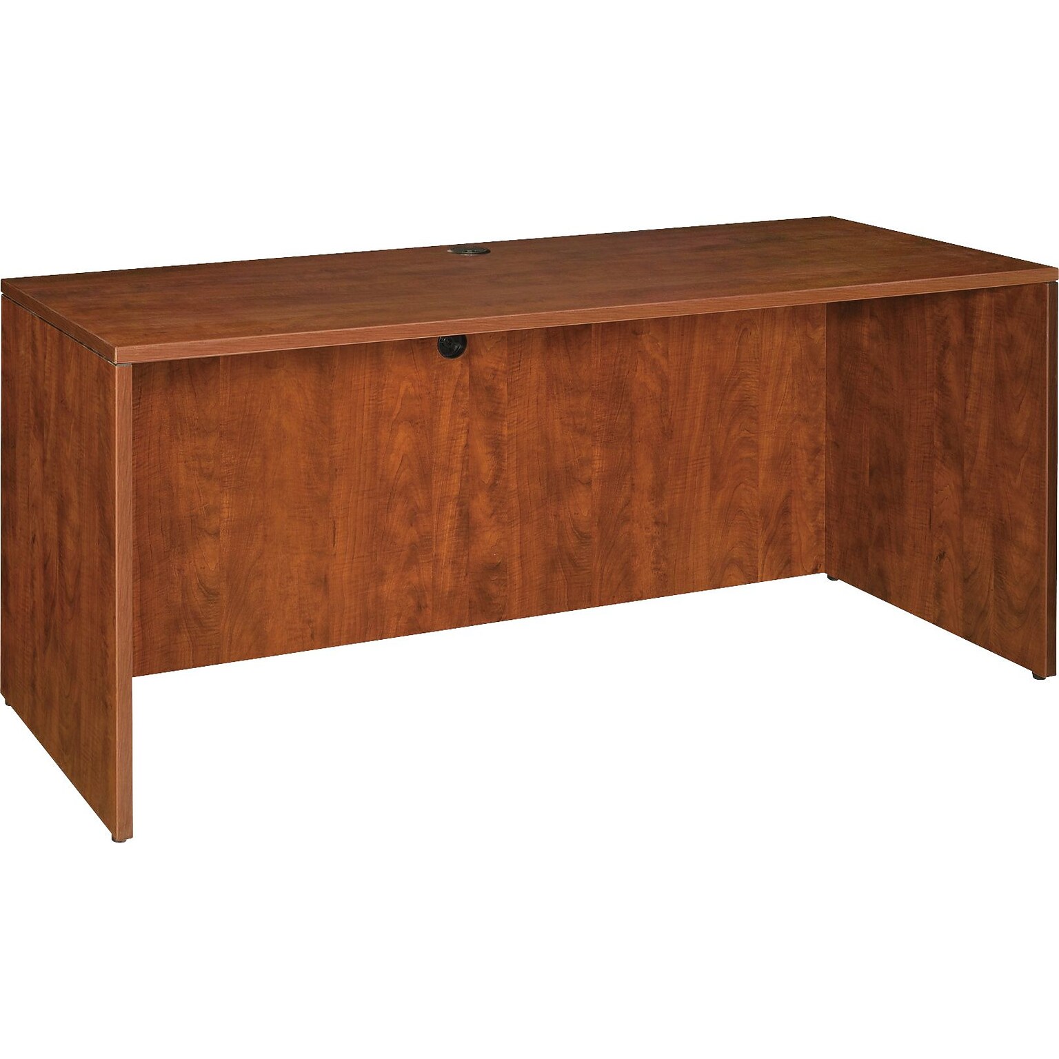 Lorell Essentials Credenza Shell, Cherry, 72 x 24 x 29.5