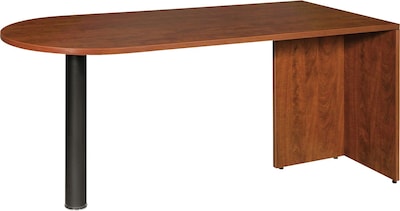 Lorell Essentials Series Peninsula Desk Box 1 of 2, Cherry (LLR69415)