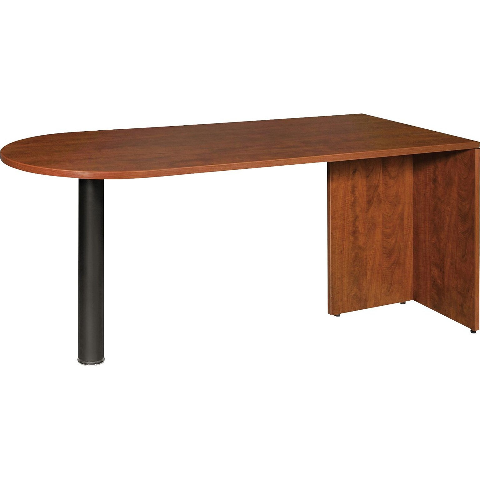 Lorell Essentials Series Peninsula Desk Box 1 of 2, Cherry (LLR69415)