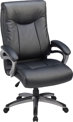 Lorell Executive High-Back Chair, 28.2W x 31.1D x 46.9H, Black (LLR69516)