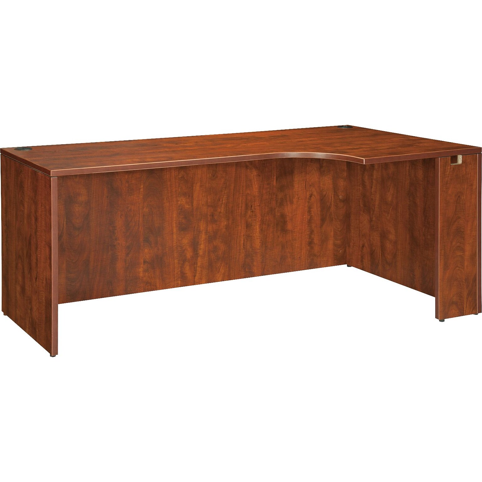 Lorell Essentials Series Right Corner Credenza, 70.9W x 35.4D x 29.5H, Cherry (LLR69905)