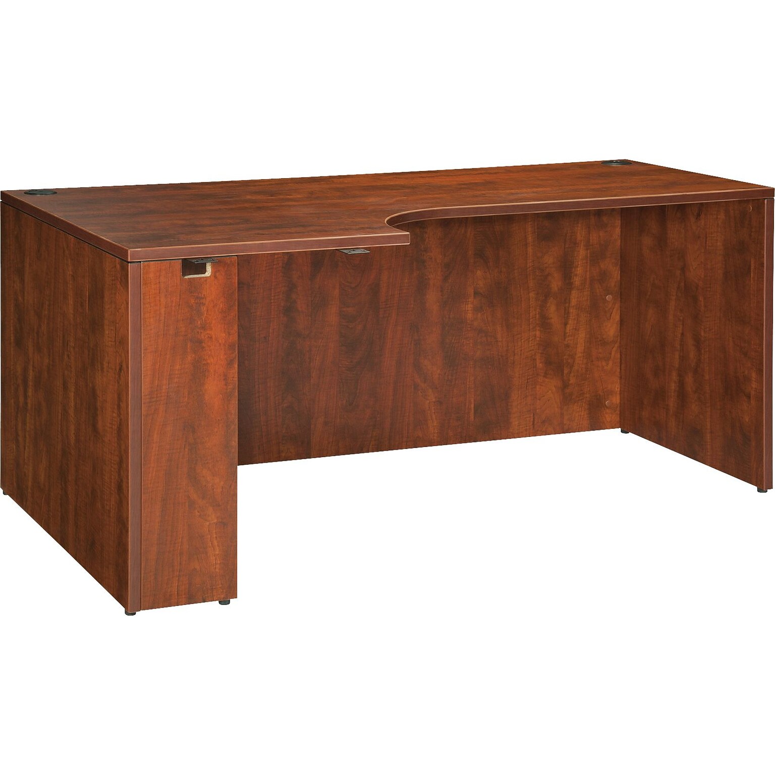 Lorell Essentials Series Left Corner Credenza, Cherry (LLR69911)