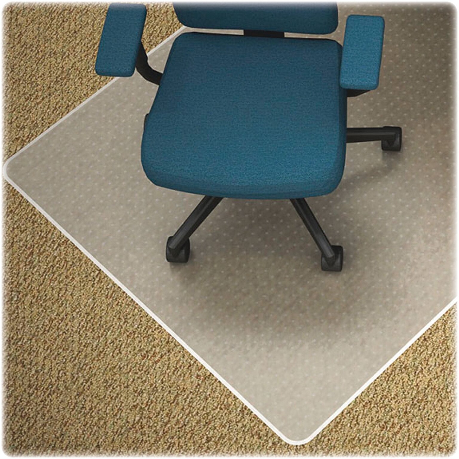 Lorell Low-pile Carpet Chairmats, Clear, 60