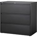 Lorell 3-Drawer Black Lateral Files, Black