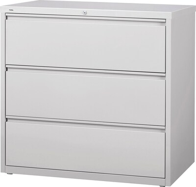 Lorell Fortress Series 3-Drawer Lateral File, Light Gray (LLR88032)