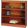 Safco Square-Edge 3-Shelf 36.75H Wood/Veneer Bookcase, Cherry (1502CYC)