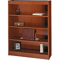 Safco Square-Edge 4-Shelf 48H Wood/Veneer Bookcase, Cherry (1503CYC)