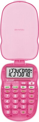 Sharp ELS10BPK 8-Digit Pocket Calculator, Pink