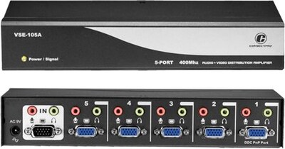 Connectpro VSE-105A 5-Port Audio/Video Splitting Distribution Amplifier