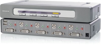 Belkin® OmniView® F1DN104D Secure KVM Switch; 4 Ports