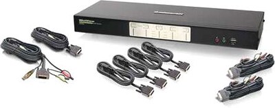 Iogear® GCS1644 Dual View Dual-Link DVI KVMP Switch With Audio; 12 Ports