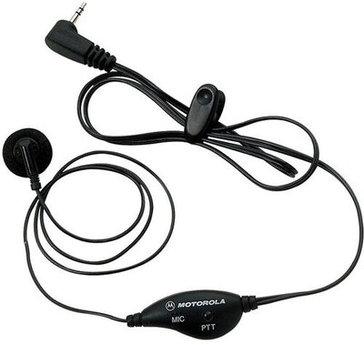 Motorola® Monaural Black Earbud With Mic