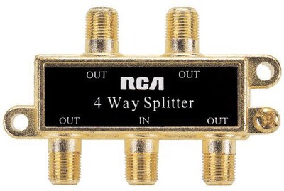 Voxx® RCA VH49N 4-Way Signal Splitter