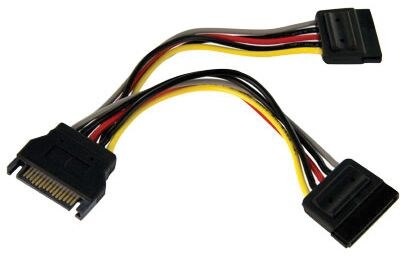 Startech Power Y Splitter Cable Adapter; 6(L) (PYO2SATA)