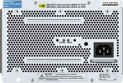 HP® J9306A ProCurve 1500 W PoE+ ZL Redundant Power Supply For 5400zl; 8200zl Series; 5412zl Switches