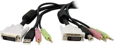 Startech DVID4N1USB6 Dual Link DVI-D KVM Switch Cable; 6