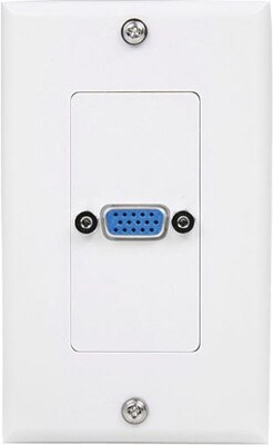 Startech VGAPLATE Single Outlet 15-Pin Female VGA Wall Plate, White