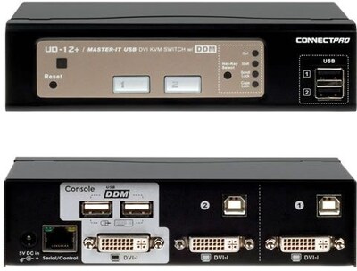 ConnectPro™ UD-12+KIT DVI KVM Switch With Cable; 2 Ports