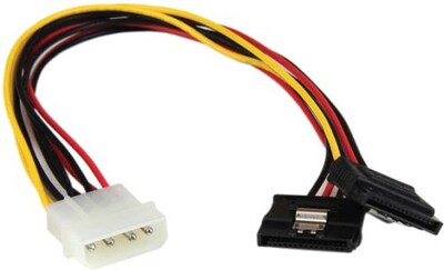 Startech Power Y Cable Adapter; 12(L) (PYO2LP4SATA)