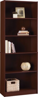 Ameriwood Hayden 5-Shelf 72H Bookcase, Cherry (9615016P)