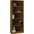 Hayden 5-Shelf Laminate Bookcase, Amber Grain