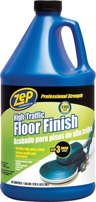 Zep Commercial High Traffic Floor Polish, Step 3 Finish, 1 Gallon (ZPE1044999)