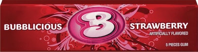 Bubblicious Bubble Gum, Strawberry, 18 Packs/Box (AMC91756)