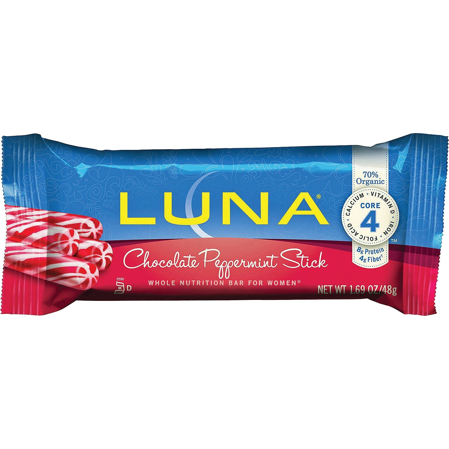 LUNA Gluten Free Chocolate Peppermint Stick Granola Bar, 1.69 oz., 15 Bars/Box (CCC210051)