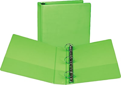 Samsill Fashion 2 3-Ring View Binders, Lime Green, 2/Pack (SAMU86678)