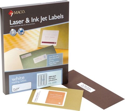 Maco® All Purpose Labels, White