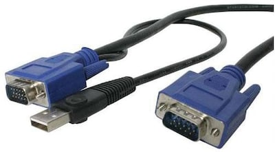 Startech SVECONUS10 2-In-1 Ultra Thin USB VGA KVM Cable; 10