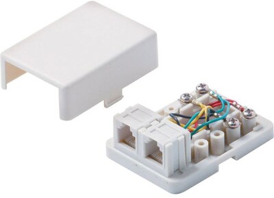 STEREN® 300-146 Modular Surface Jack, White