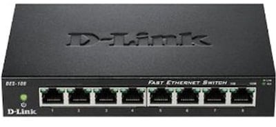 D-Link® DES-108 Desktop Unmanaged Ethernet Switch; 8 Ports