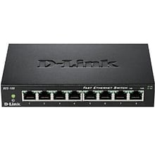 D-Link® DES-108 Desktop Unmanaged Ethernet Switch; 8 Ports