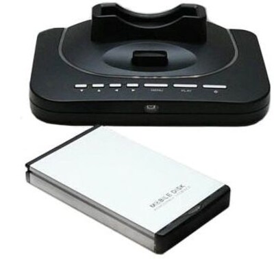 Premiertek MP-2010 Portable HDD Enclosure and Multimedia Player With Docking Station