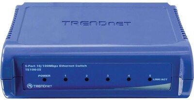 TRENDNET® TE100-S5 Ethernet Switch; 5 Ports