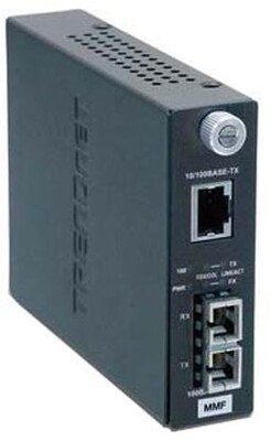 TRENDNET® TFC-110MSC RJ-45 to SC Multi Mode SC Fiber Converter; 100 Mbps
