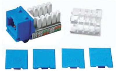 C2G® 29316 Cat6 RJ45 UTP Keystone Jack, Blue