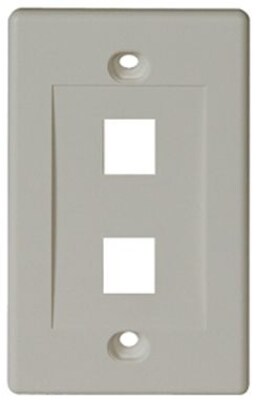 Tripp Lite® N042-001 2-Port Keystone White Faceplate
