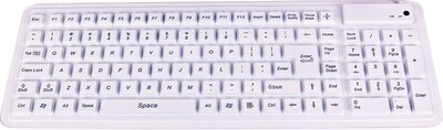 Seal Shield Glow Waterproof Wired Keyboard, White (SW106G2)