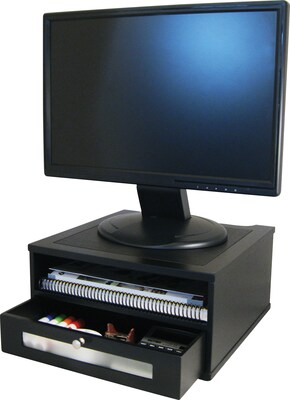 Victor Technology Wooden Desktop Monitor Riser, Midnight Black (1175-5)