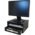 Victor Technology Wooden Desktop Monitor Riser, Midnight Black (1175-5)