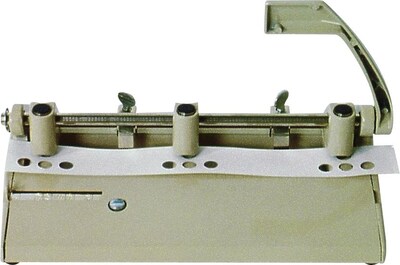 AbilityOne Skilcraft Adjustable Heavy-Duty 3-Hole Punch, 28 Sheet Capacity/20 lb., Beige