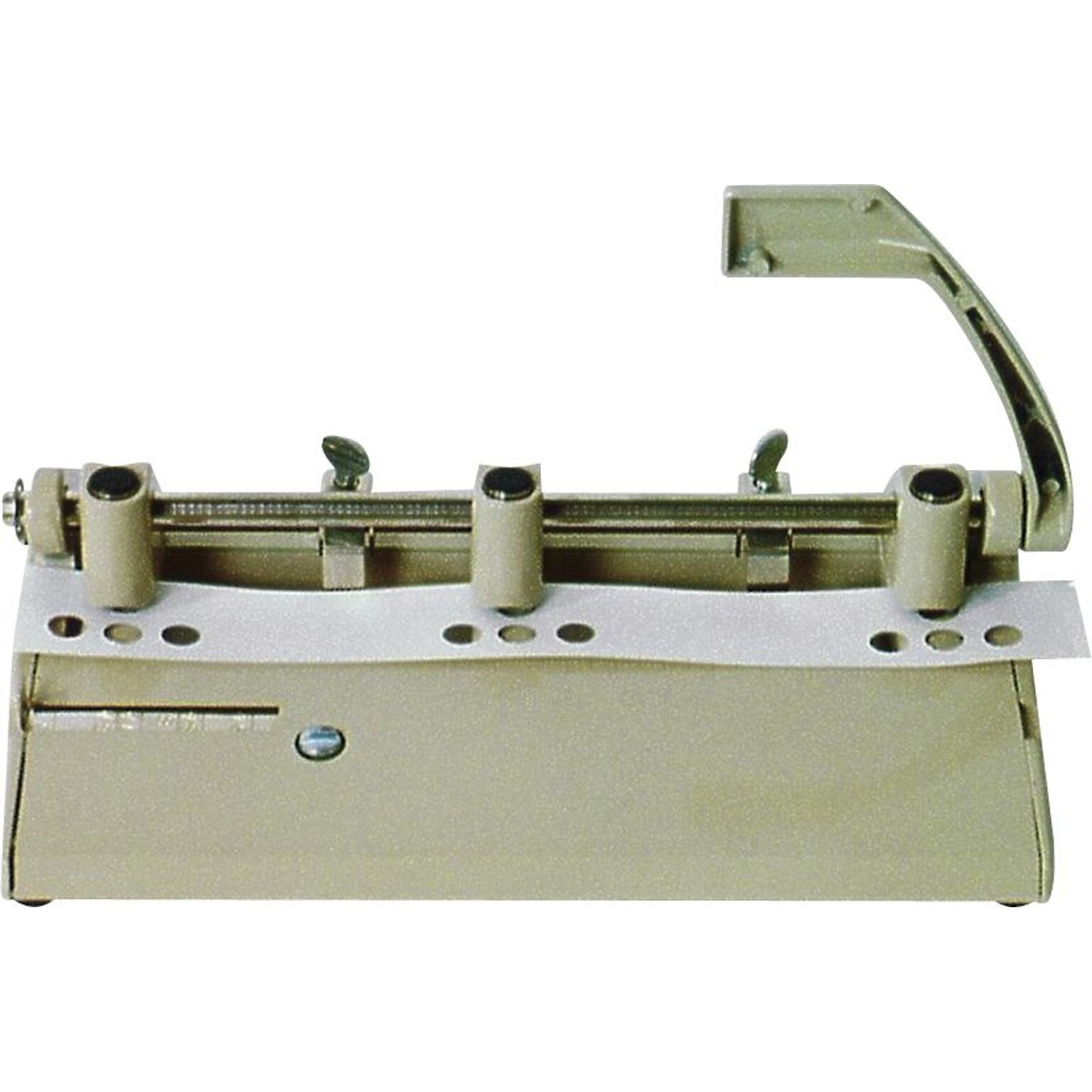 AbilityOne Skilcraft Adjustable Heavy-Duty 3-Hole Punch, 28 Sheet Capacity/20 lb., Beige
